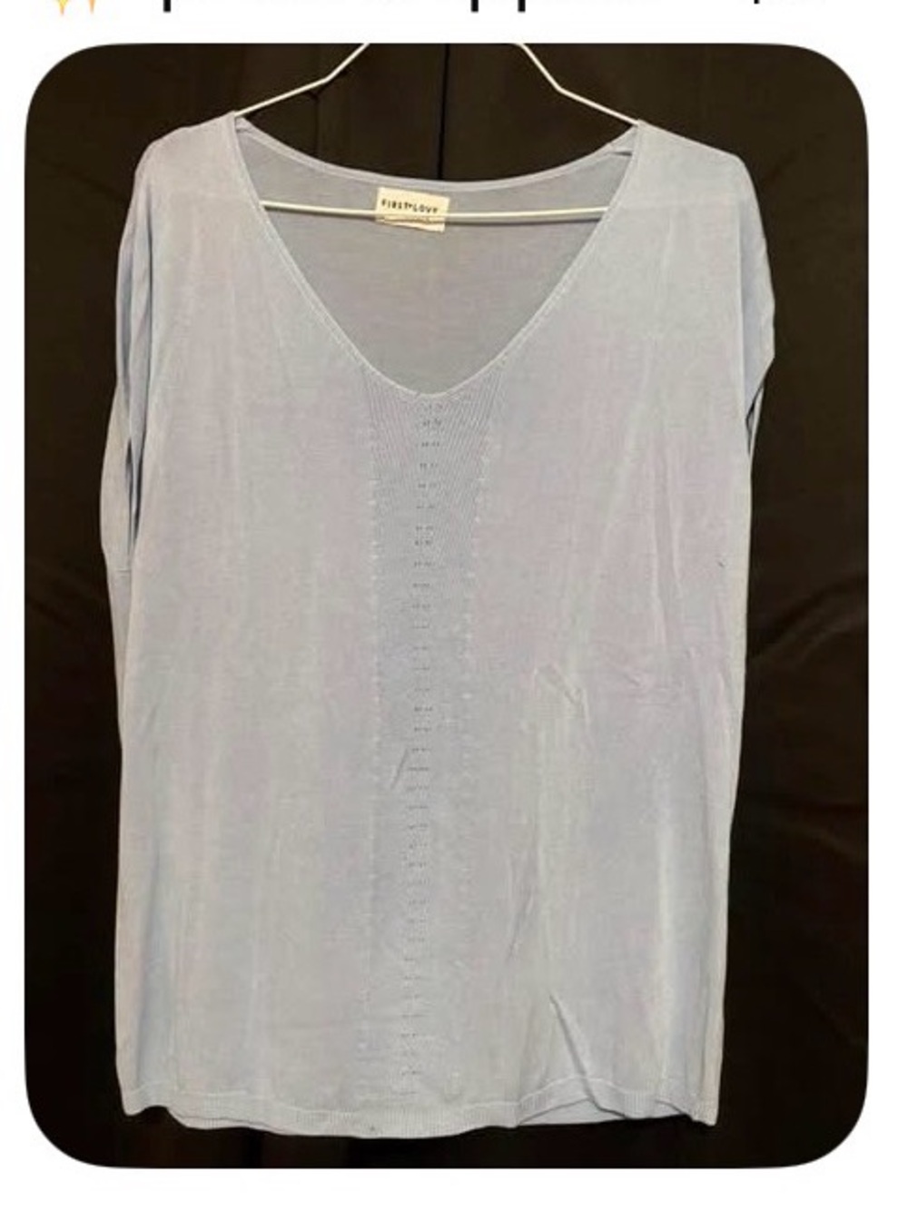 First Love Light Blue V-Neck Tank Top
